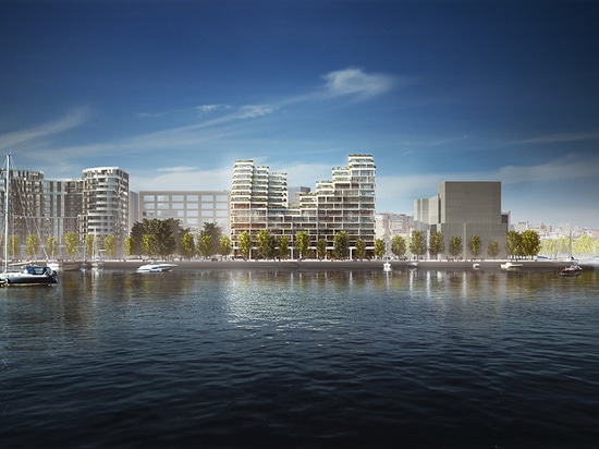 El proyecto norteamericano 3XN'S primer es un complejo residencial de la costa en Toronto