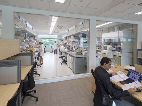 Interior: Laboratorio de la microbiología