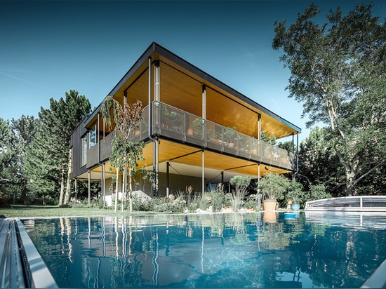 la ‘casa t’ de los viereck se une su espacio vital interior con la naturaleza circundante