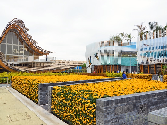 El pabellón de la expo del mundo de China demuestra cómo las ciudades y la naturaleza pueden existir en armonía