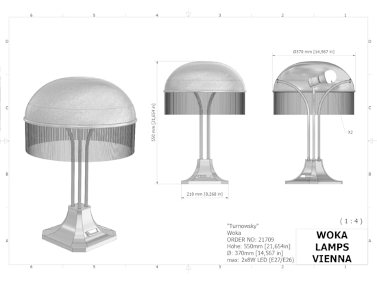 Siglo XX de Adolf Loos Table Lamp