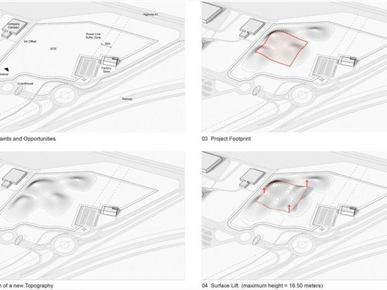 los sistemas de la arquitectura abierta revelan los planes para el pabellón por energía solar de la barrilla en Parma