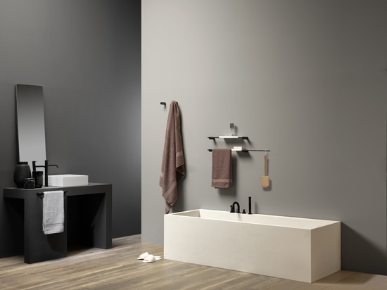 Eclectisicimo, dinamismo, y absoluta libertad de composión: Ritmonio presenta ELEMENTA, su nueva serie de accesorios que permite crear ambientes de baño únicos y personalizados.