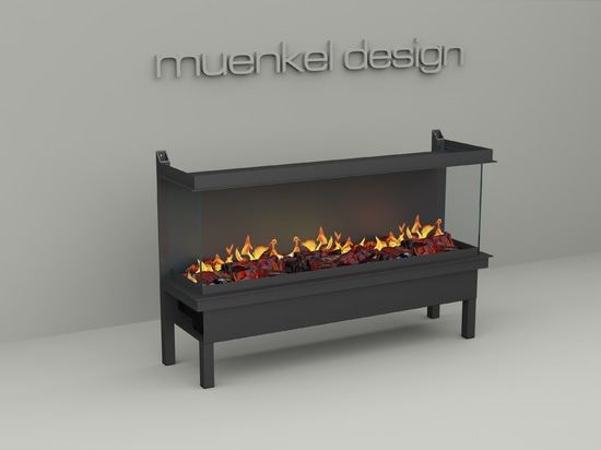 muenkel design wall fire electronic PRO FLR [Inserto de chimenea eléctrica Opti-myst para instalación en pared]