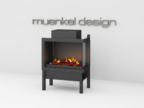 muenkel design wall fire electronic PRO FL / FR [instalación de pared insertable para chimenea eléctrica Opti-myst]