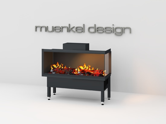 muenkel design wall fire electronic PRO FL / FR [instalación de pared insertable para chimenea eléctrica Opti-myst]