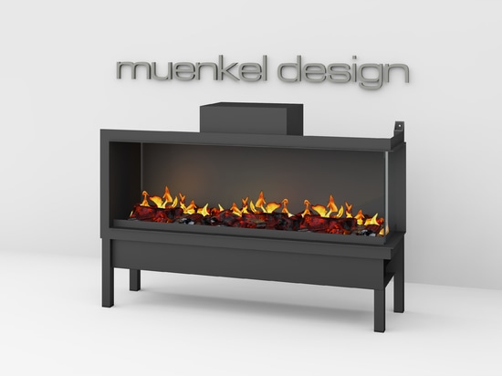 muenkel design wall fire electronic PRO FL / FR [instalación de pared insertable para chimenea eléctrica Opti-myst]