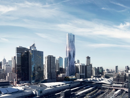 El nombre real del edificio es la torre de la premier, situada en la calle de 134 chaquetas de punto en Melbourne céntrica, que es la segunda ciudad poblada en Australia después de Sydney.