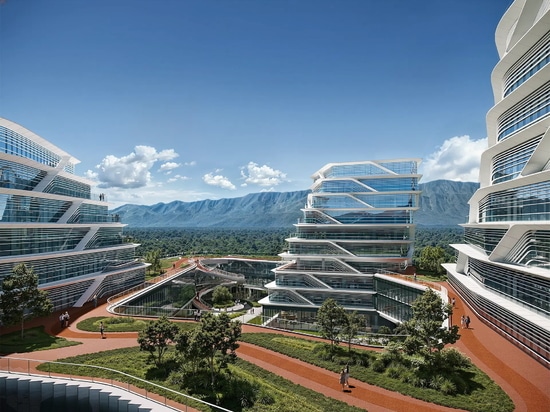 El jardín urbano vertical de CAA, "North-Yard", que encarna la esencia del futurismo oriental, está a punto de terminarse a los pies de la Montaña Oeste de Pekín