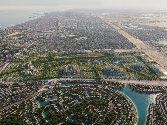 BIG teje parques verdes entre barrios isleños para su próximo plan maestro en Dubai