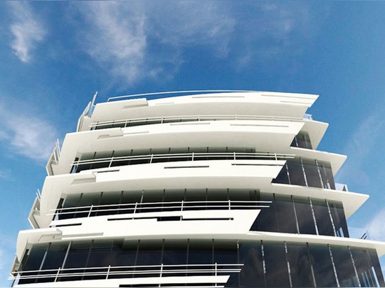 ¿El sistema innovador del sol-shading remata Vancouver? edificio del sur arrebatador del aterrizaje de la cala de s