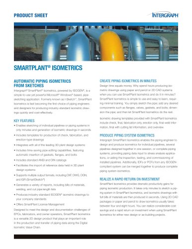 SmartPlant Isometrics Product Sheet