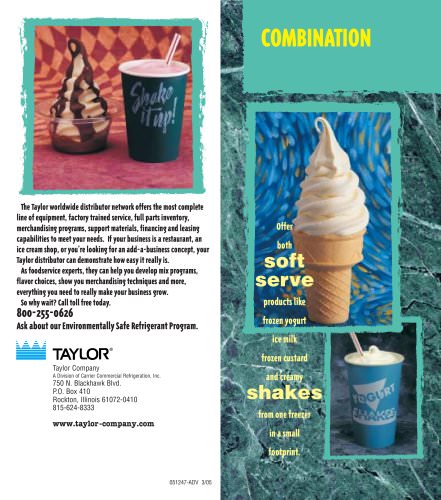 Shake & Soft Serve Combo Equipment