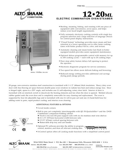 Commercial electric combi-oven