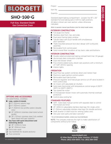 SHO-100-G-product sheet