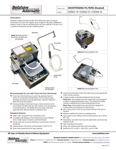 SHORTENING FILTERS