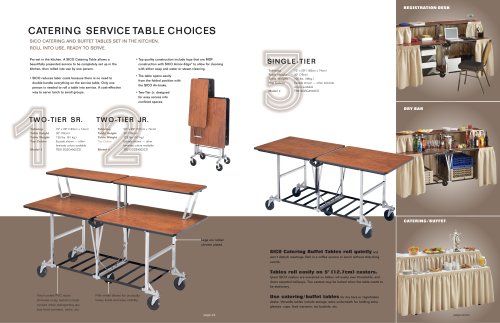 Mobile Folding Catering Table 