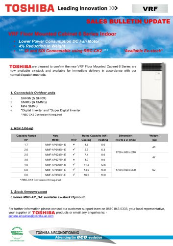 VRF Floor Mounted Cabinet 6 Series