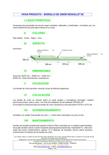 BORDILLO DE UNIÓN HEXDALLE® XE