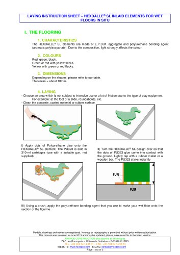 HEXDALLE® SL INLAID ELEMENTS FOR WET FLOORS IN SITU