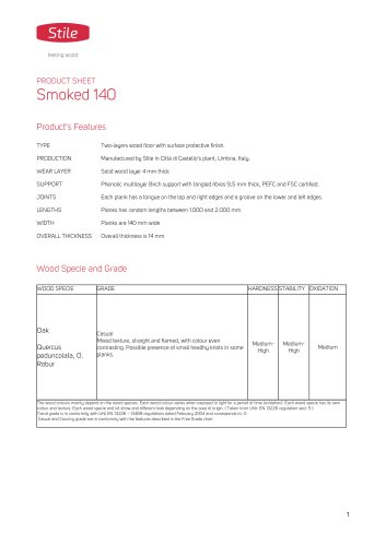 PRODUCT SHEET Smoked 140