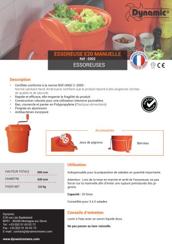 ESSOREUSE E20 MANUELLE