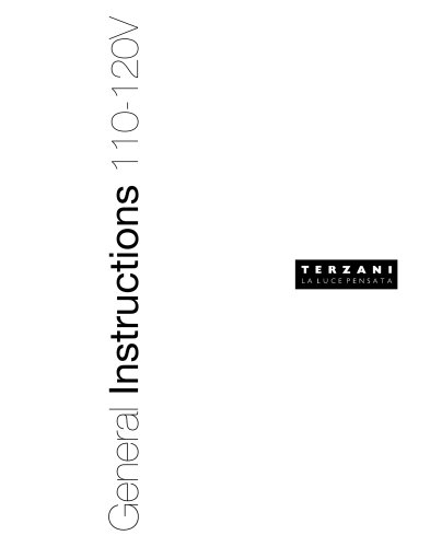General Instructions 110-120V