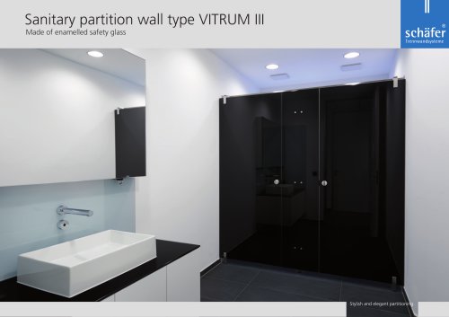 WC partition: glass VITRUM III