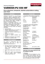 Technical Datasheet VARNISH-PU 650 MF