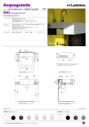 Acquagrande 60  semi-inset