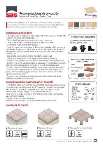 Recomendaciones de Colocación Pavimento Tessera