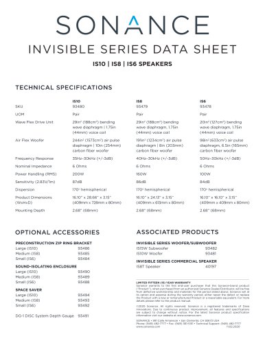 IS10 | IS8 | IS6 SPEAKERS