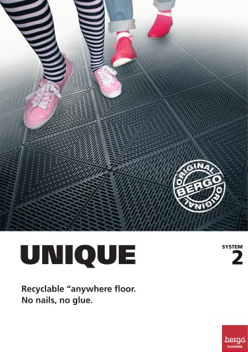 Bergo Unique - Recyclable “anywhere floor. No nails, no glue.