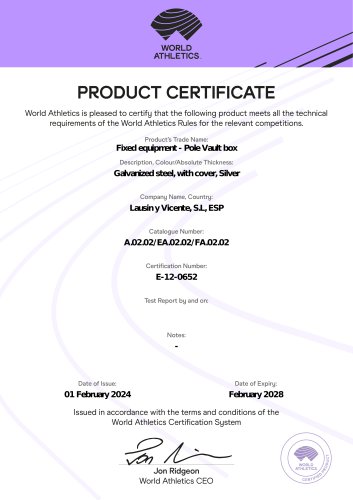 A.02.02 Pole vault with box WA certificate