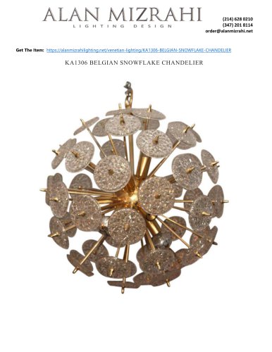 KA1306 BELGIAN SNOWFLAKE CHANDELIER