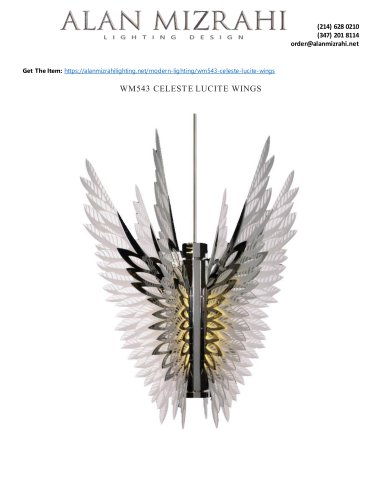 WM543 CELESTE LUCITE WINGS