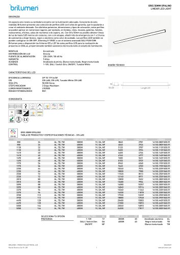 Oris 50mm Perfil LED Embutido Opalino