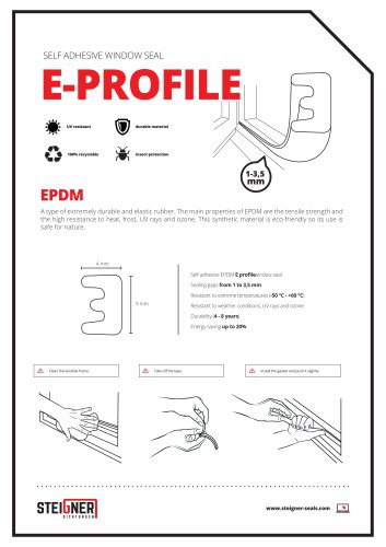 Window Seal E-Profile Technical Sheet