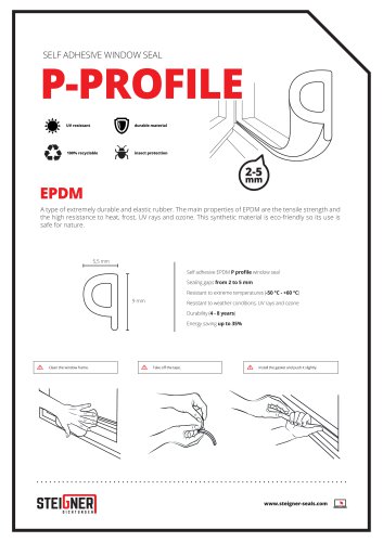 Window Seal P-Profile Technical Sheet