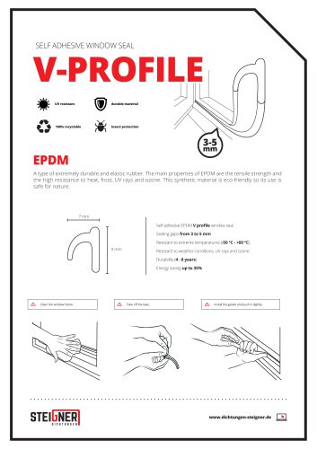 Window Seal V-Profile Technical Sheet