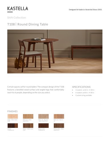 T108 Round Dining Table