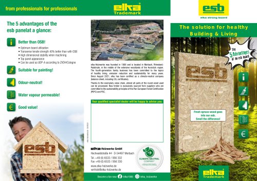 Product flyer esb - 5 Advantages