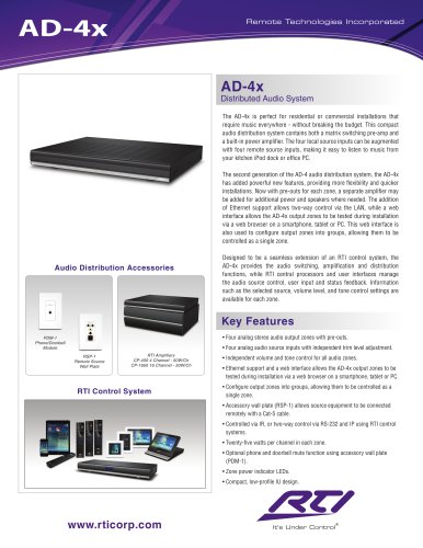 AD-4X AUDIO DISTRIBUTION SYSTEM