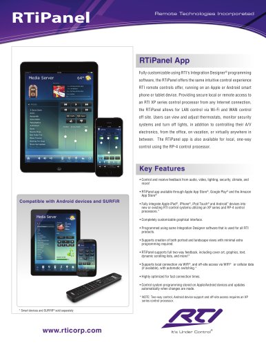 RTIPANEL APP - APPLE/ANDROID