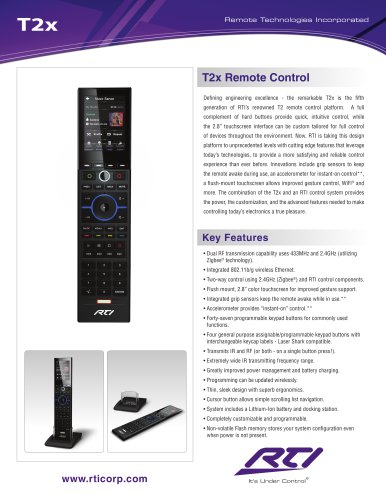 T2X REMOTE CONTROL