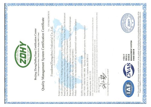 ISO 9001:2008 Quality certificate