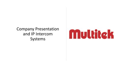 Multitek presentation