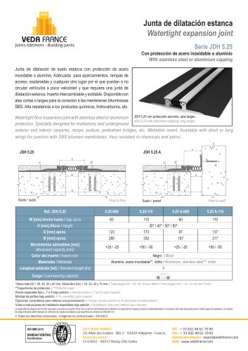 Junta dilatación estanca - JDH 5.25