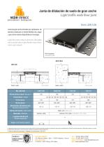 Junta de dilatación de suelo de gran ancho - JDH 5.06