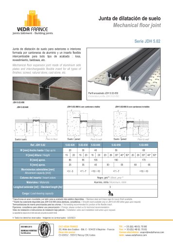Junta de dilatación de suelo - JDH 5.02